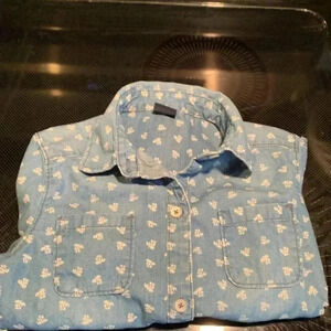 Gap, medium weight, long sleeve 100%  cotton button-down shirt